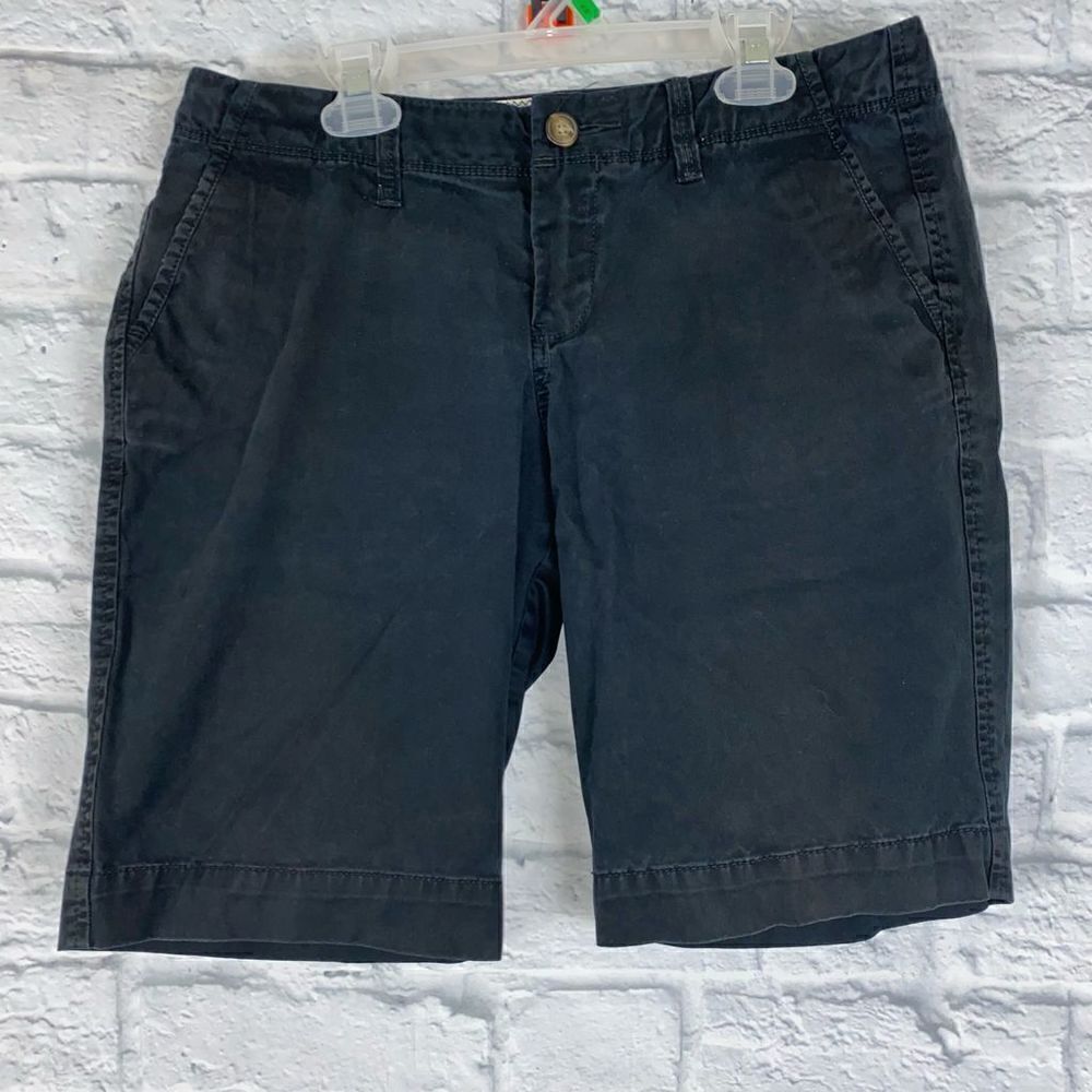 Old navy low rise cotton blend perfect bermudas black sz 6 women